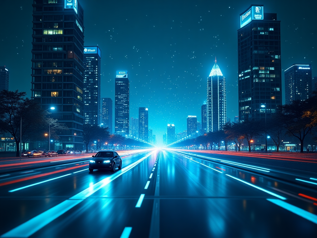 Concepto futurista de conectividad 6G